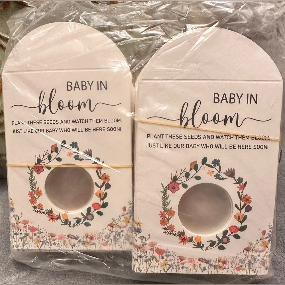 Baby in Bloom seed packets Pack of 50 not filled Fold over Closure Slot NIP